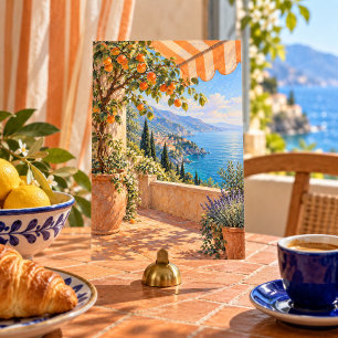 Apricot-Terrassen-Kunstprint Poster