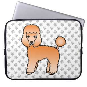 Apricot Toy Poodle Niedlicher Cartoon Dog Laptopschutzhülle