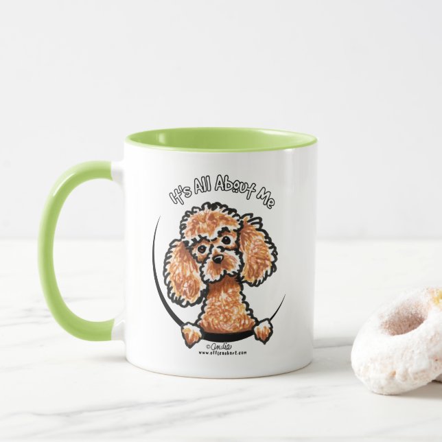 Apricot Toy Poodle Tasse (Mit Donut)