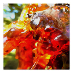 Apricot Tree Leaked Resin Abstrakt Abstrakt Painti Poster