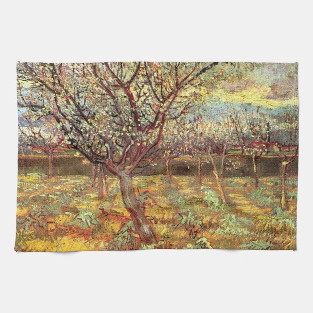 Apricot Trees in Blossom von Vincent van Gogh Geschirrtuch (Horizontal)