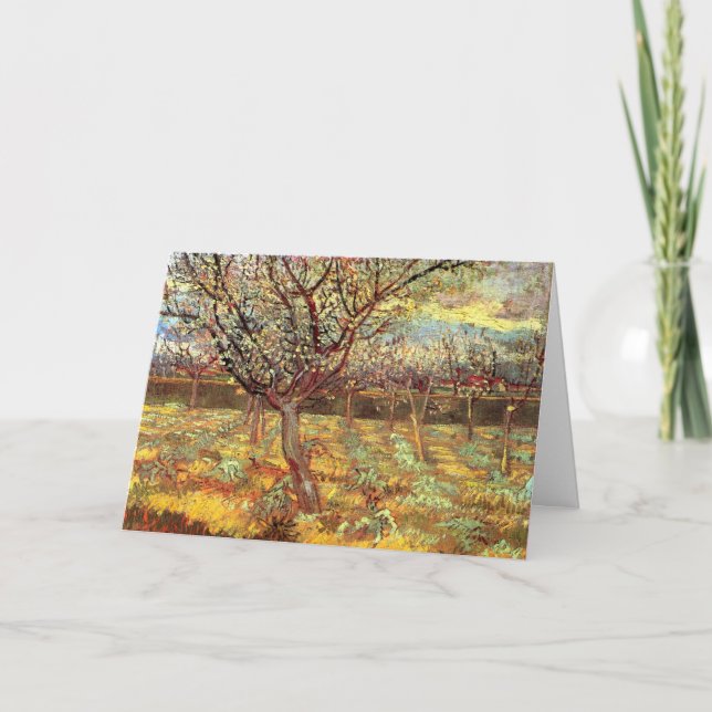 Apricot Trees in Blossom von Vincent van Gogh Karte (Vorderseite)