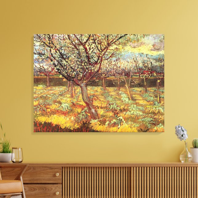 Apricot Trees in Blossom von Vincent van Gogh Leinwanddruck (Insitu (Wohnzimmer))
