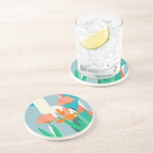 Apricot Tulips Künstlerische Moderne Farbblöcke Fr