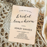 Apricot Watercolor Bridal Luncheon Einladung<br><div class="desc">Modern. Minimal. Zierlich. Diese Kollektion verwendet saubere Linien,  klassische Schriften und eine weiche Hintergrundstruktur,  um ein elegantes Aussehen für Ihren besonderen Tag zu schaffen.</div>