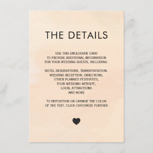 Apricot Watercolor Einladungskarte