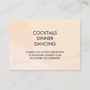 Apricot Watercolor Wedding Card Begleitkarte