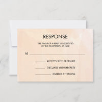 Apricot Watercolor Wedding Response Card für UAWG