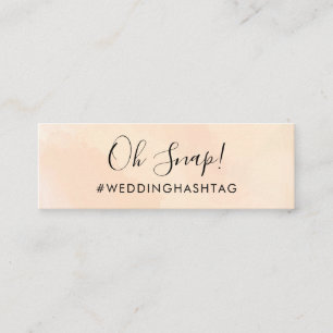 Apricot Wedding Hashtag Mini Enclosure Card, Tags