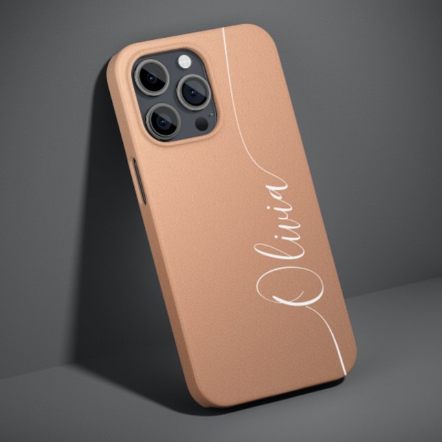 Apricot White Elegant Calligraphy Script Name Case-Mate iPhone Hülle (Von Creator hochgeladen)