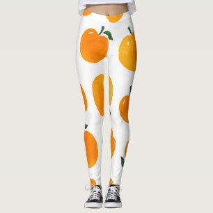 Apricots Aquarell Weißer Hintergrund Vintag Leggings