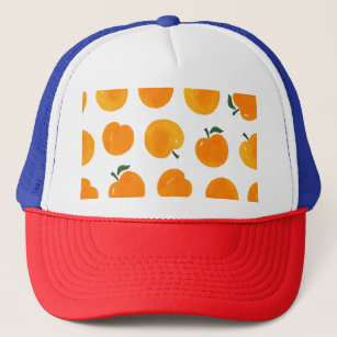 Apricots Aquarell Weißer Hintergrund Vintag Truckerkappe