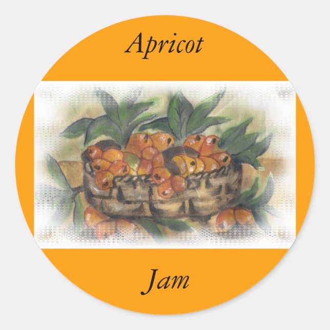APRICOTS RUNDER AUFKLEBER (Vorderseite)