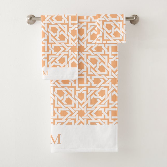Aprikose marokkanisches Set Trellis Weave (Insitu)