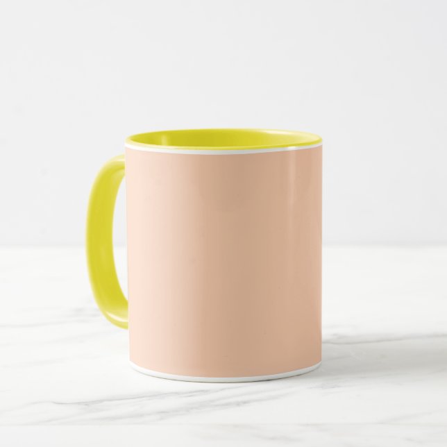Aprikose (Vollfarbe) Tasse (Vorderseite Links)