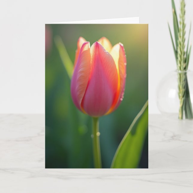 Aprikosen Blumen Mütter Karte (Vorderseite)