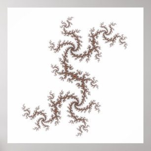 Aprikosen-Drehungs-Julia-Plakat Poster