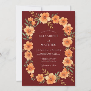 Aprikosen-Eheversprechen Ernte Einladung