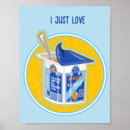 Aprikosen-Jogurt in einer Flasche Poster