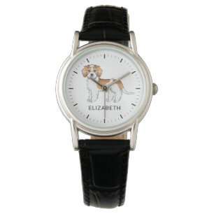 Aprikosen-Parti-Farben-Mini-Goldendoodle-Hund Armbanduhr