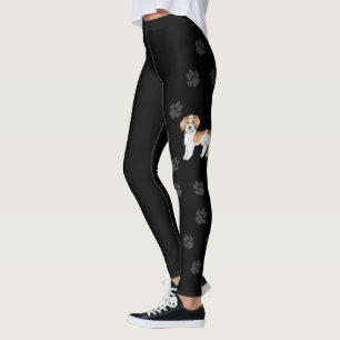 Aprikosen-Parti-Farben-Mini-Goldendoodle-Hund Leggings