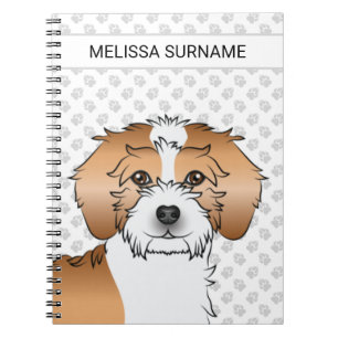 Aprikosen-Parti-Farben-Mini-Goldendoodle-Hund Notizblock