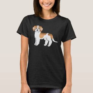 Aprikosen-Parti-Farben-Mini-Goldendoodle-Hund T-Shirt