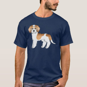 Aprikosen-Parti-Farben-Mini-Goldendoodle-Hund T-Shirt