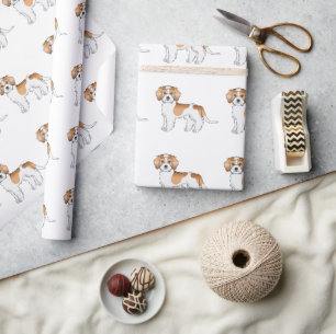 Aprikosen-Parti-Farben-Mini-Goldendoodle-Hundemust Geschenkpapier