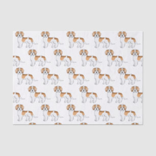 Aprikosen-Parti-Farben-Mini-Goldendoodle-Hundemust Seidenpapier