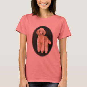 "Aprikosen-Standardpudel-" Hundekunst-Wecker-T - T-Shirt