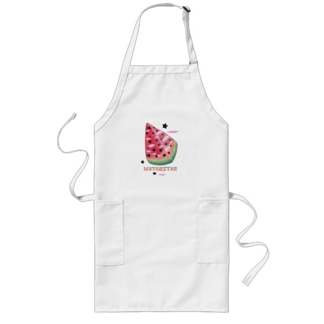 Aprikosen Wassermelone Stern  Lange Schürze (Vorne)
