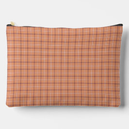 Aprikosen-Weiß-Karo-Klassiker-Muster Retro Zubehörtasche