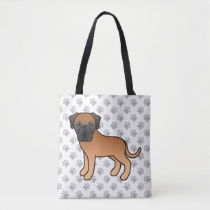 Aprikosenfarbener Englischer Mastiff Süßer Cartoon