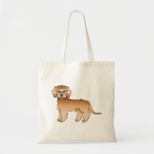 Aprikosenfarbener Mini Goldendoodle Süßer Cartoon- Tragetasche