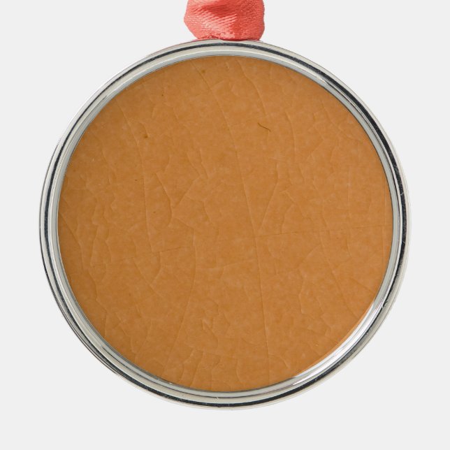 Aprikosenkleckse Silbernes Ornament (Vorne)