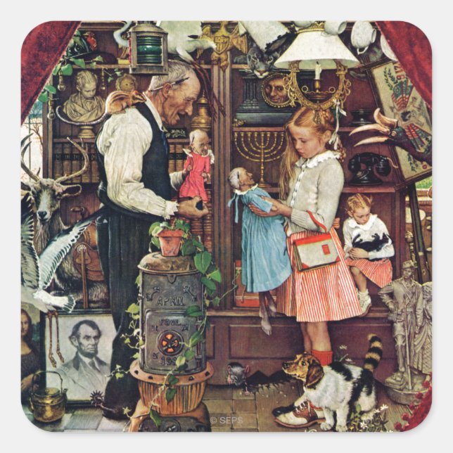 April, 1948 quadratischer aufkleber (Vorderseite)