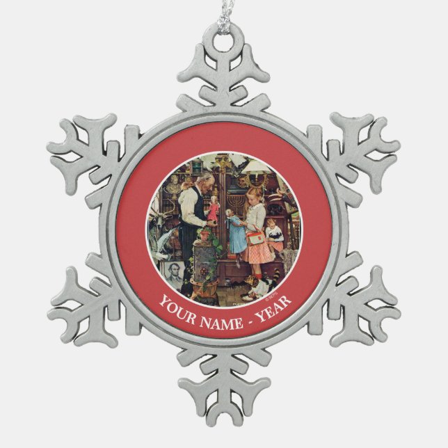 April, 1948 schneeflocken Zinn-Ornament (Vorderseite)