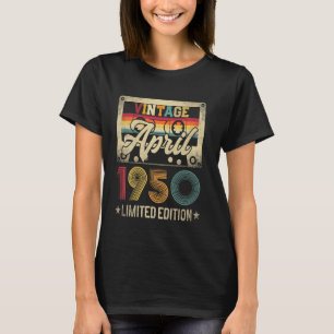 April 1950 75. Geburtstag 75 Jahre alt Vintage Män T-Shirt