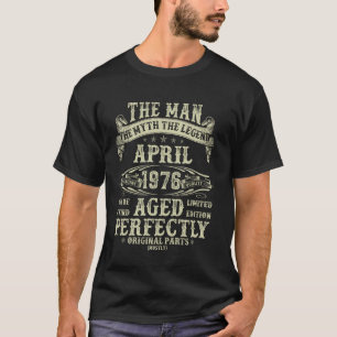 April 1976 49. Geburtstag Für Männer 49 Jahre alt T-Shirt