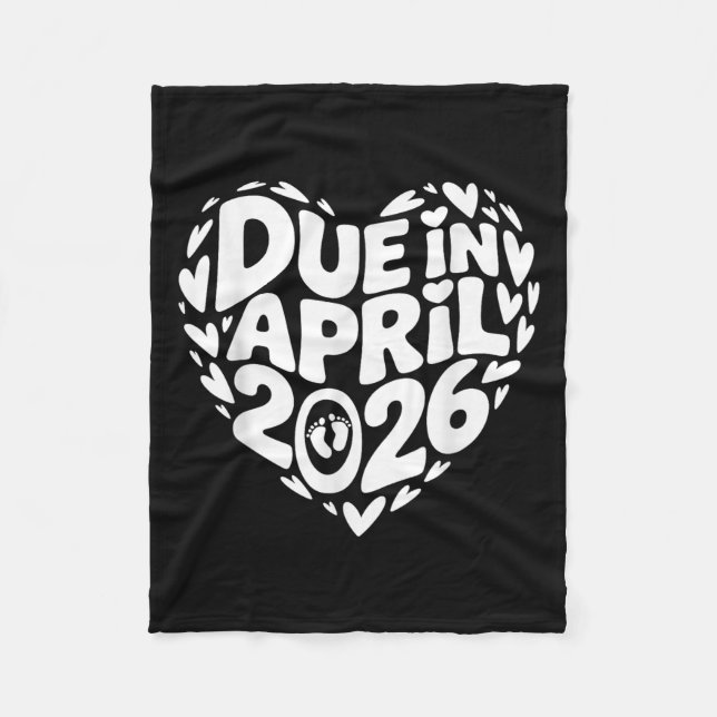 April 2026 fällig in New Baby Mommy Mutter Pre Fleecedecke (Vorderseite)