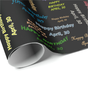 April, 30 Geburtstag Geschenkpapier
