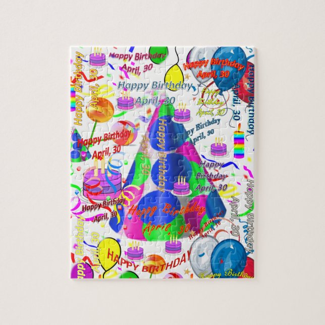 April, 30 Geburtstag, Jigsaw Puzzle (Vertikal)