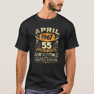 April 55 Jahre altes Geschenk gemacht 1967 limitie T-Shirt