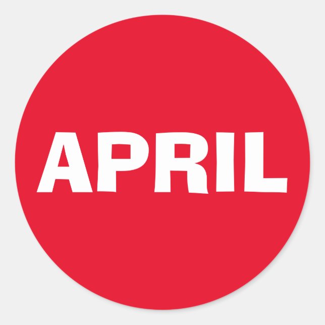 April Ad Lib Red Sticker von Janz (Vorderseite)