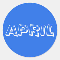 April Alphabet Soup Royal Blue Sticker von Janz
