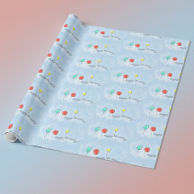 April Balloons Geburtstagswrapping Paper
