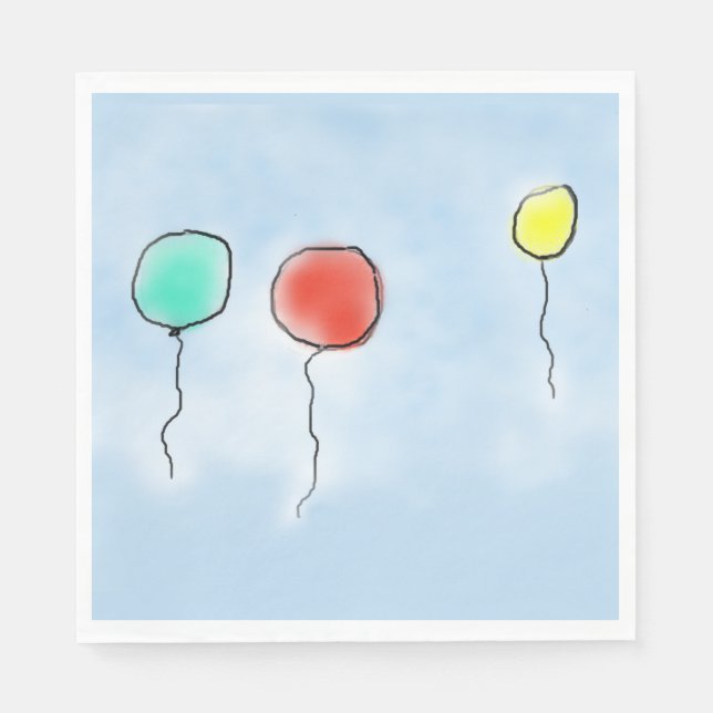 April Balloons Serviette (Vorderseite)