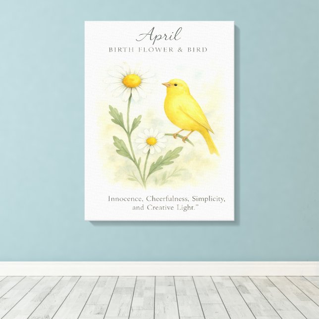 April Birthday Bible Verse Cross and Resurrection  Leinwanddruck (Insitu (Holzboden))