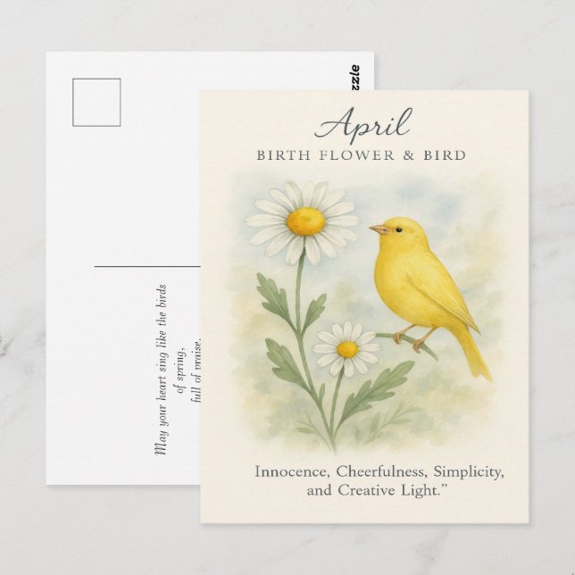 April Birthday Bible Verse Cross and Resurrection  Postkarte (Vorne/Hinten)